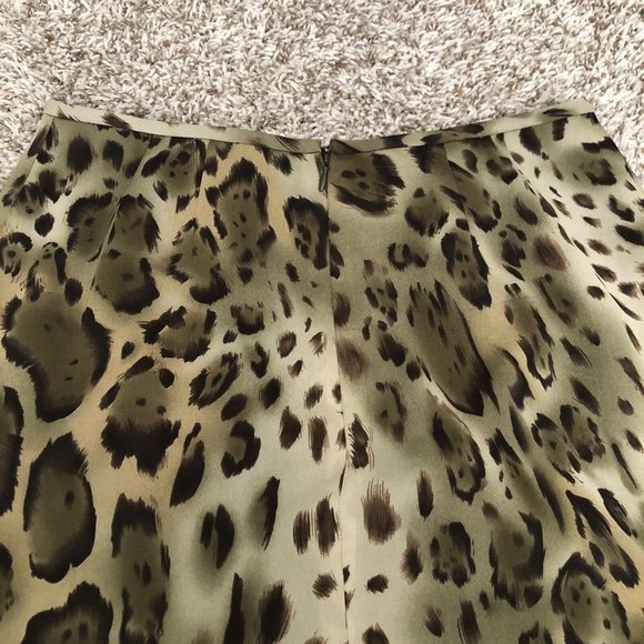 LE SUIT Women Thin Polyester A-line Skirt Multicolor Animal Print Size 8 Zipper - Picture 10 of 11